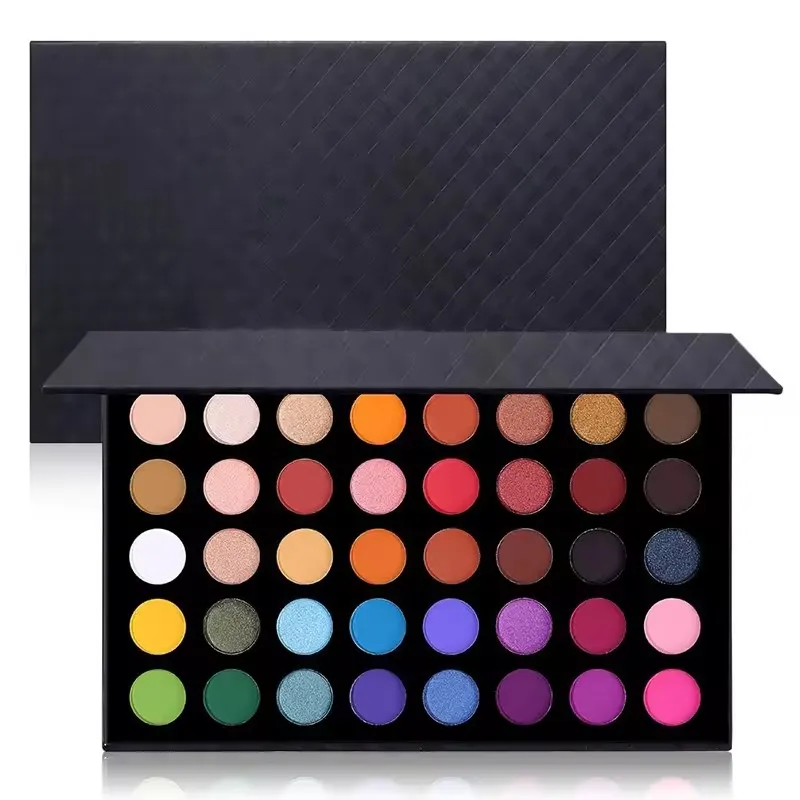 Low Moq Private Label Makeup Highly Pigmented Long Lasting Matte Shimmer Eye Shadow Pallet Make For Blue Eyes