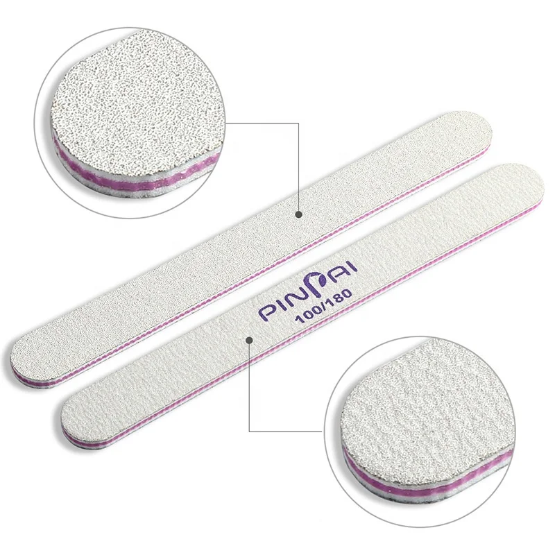 100/180 Custom Logo Printed Emery Board Nail Files 5 Design Double-Sided Nail File