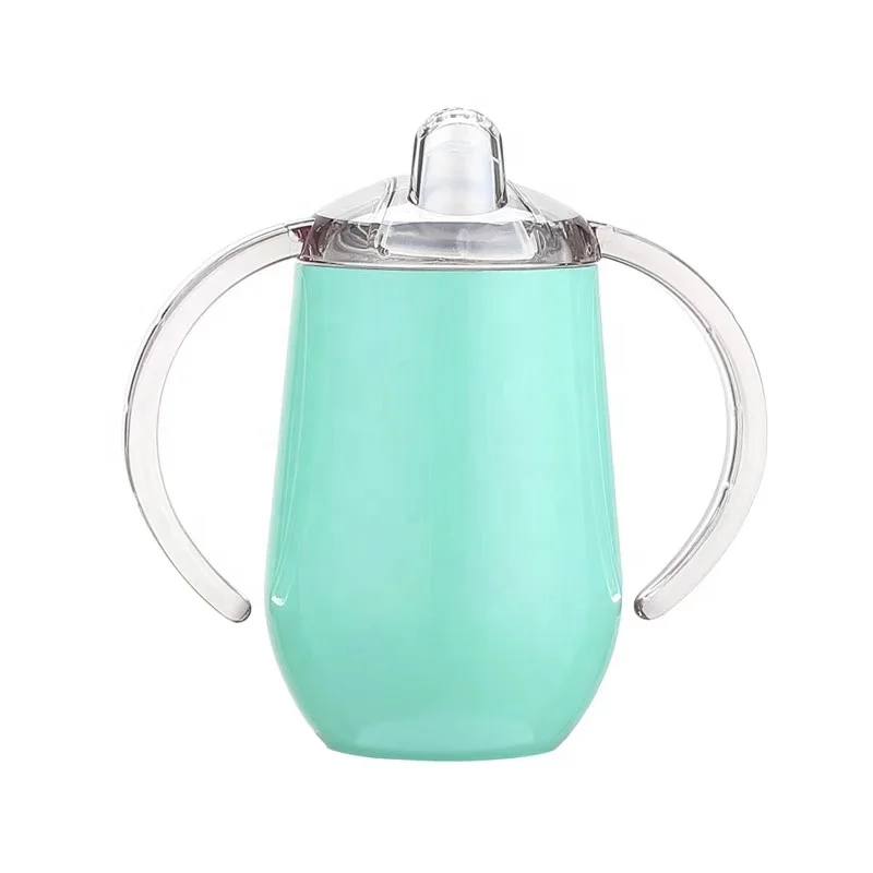 wholesale stock double wall Stainless Steel Vacuum kids Insulated Thermos Nipple sippy children cup 10oz 300ml