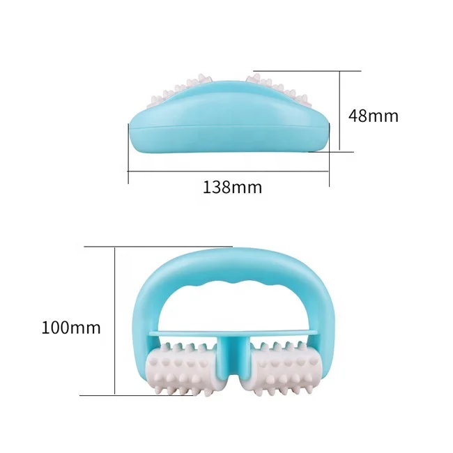 New Handheld Plastic Wheel Full Body Silicone Slimming Anti Cellulite Body Massage Roller