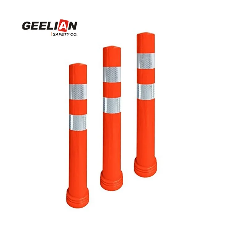 High-Quality And Flexible Plastic Pe Safety Outline Marking Bollard Traffic Barrier Warning Pillar