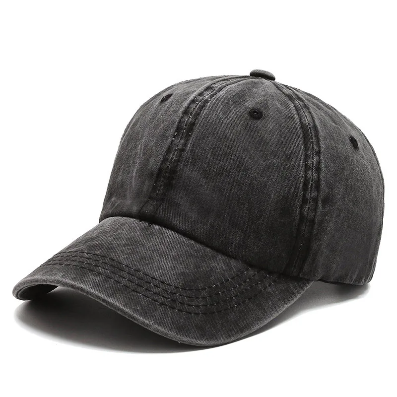 Wholesale Unisex Vintage Cotton Adjustable Dad Hat Distressed Blank Washed Baseball Cap