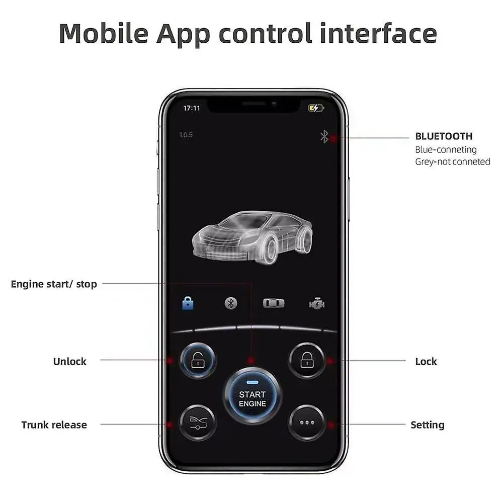 Factory Price Universal Car Alarm Remote Control PKE Car Keyless Entry Engine Start Alarm System Push Button Remote Start Stop