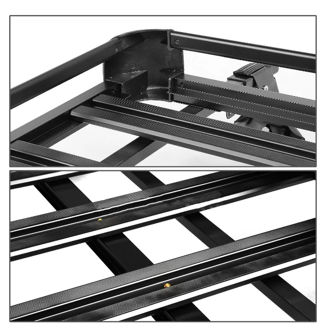 Universal luggage basket aluminum alloy car roof rack iron luggage rack without guardrail car