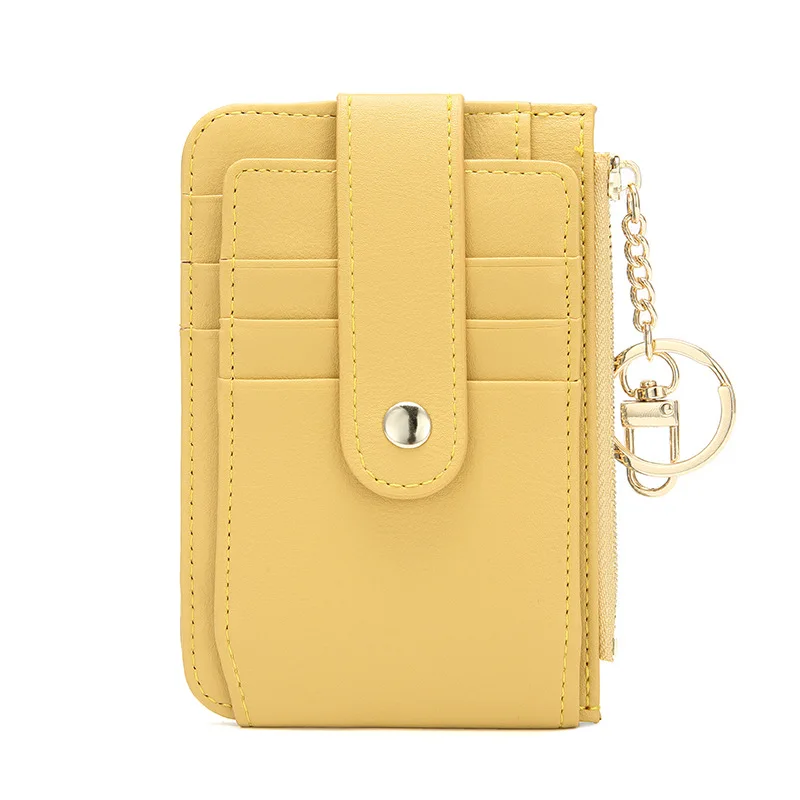 Women small other wallets & holders key wallets pu leather credit card holder keychain wallet