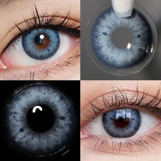 Liangguo Fresh Lady DNA Taylor blue gray natural looking color cosmetic wholesale colored contact lenses lentes de contacto