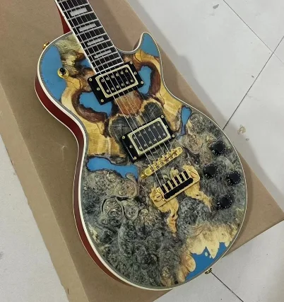 factory best Custom electric guitar, ebony fretboard ,gold hardware ,fret binding