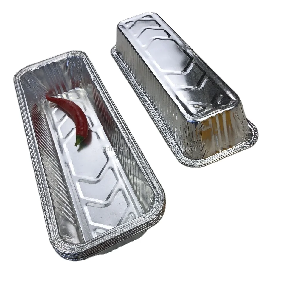 Профессиональное производство, 310*103*53 мм, 1000 мл, прямоугольный одноразовый пищевой контейнер для фаст-фуда из алюминиевой фольги/противни для булочек, лотки для барбекю