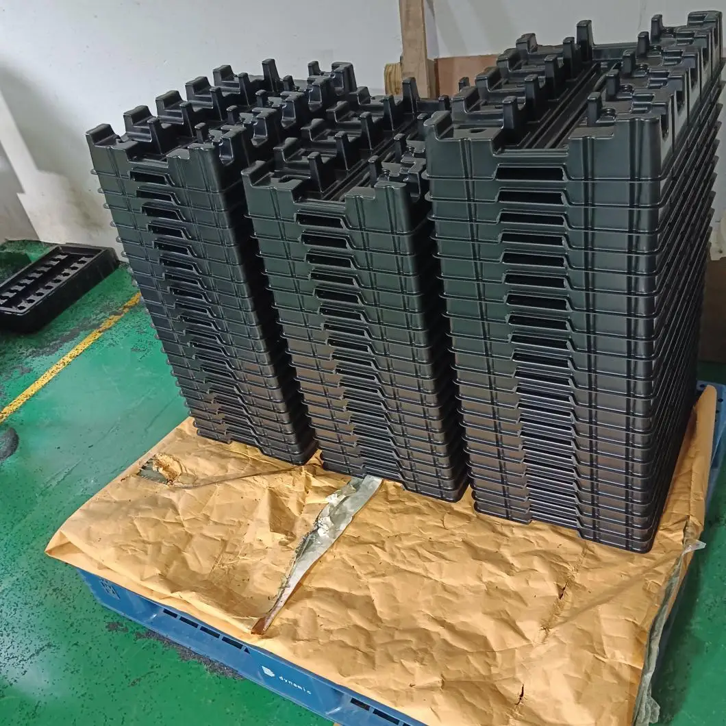 High Quality Custom ESD Plastic Pcb tray Conductive Packaging  Electronic Components Antistatic Food Grade Plastic Tray