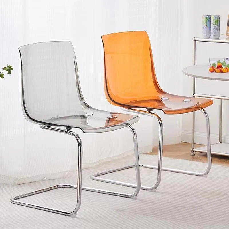 Hebei cheap Modern minimalist transparent acrylic dining chairs Restaurant home creative backrest dining tables and chairs