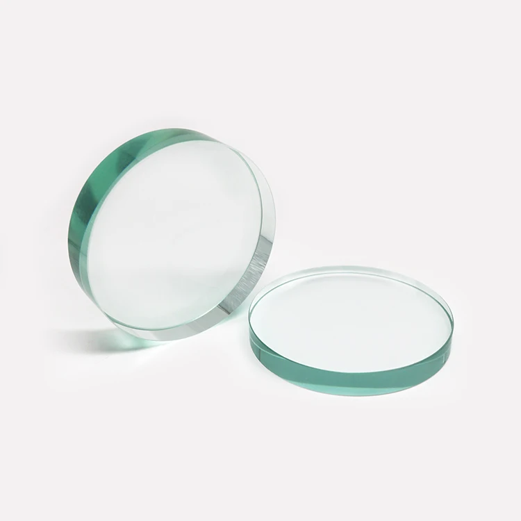 Customized Cutting Small Size Round circle clear Tempered Borosilicate Sight Glass