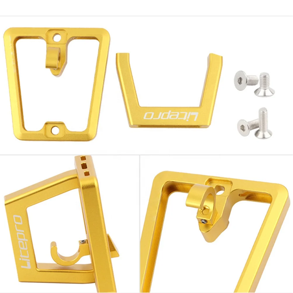 Litepro Folding Bike Front Shelf Mount Carrier Split Pig Nose Pannier Bicycle Block Bracket Bag Racks Parts For Brompton bicycle