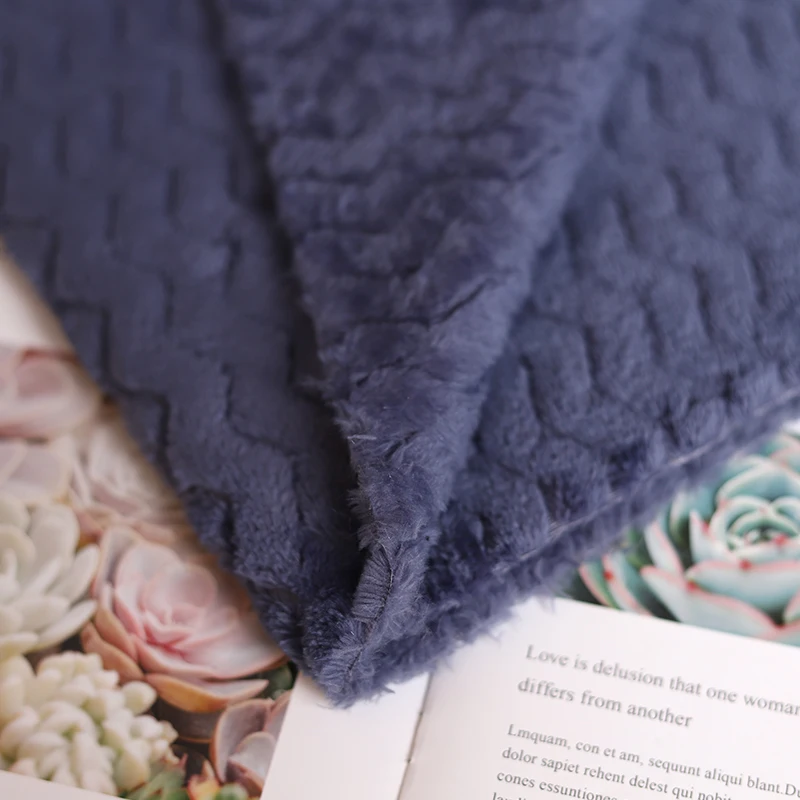 Wholesale Jacquard Custom Logo 100% Polyester factory cost jacquard flannel fleece fabric warm and comfort