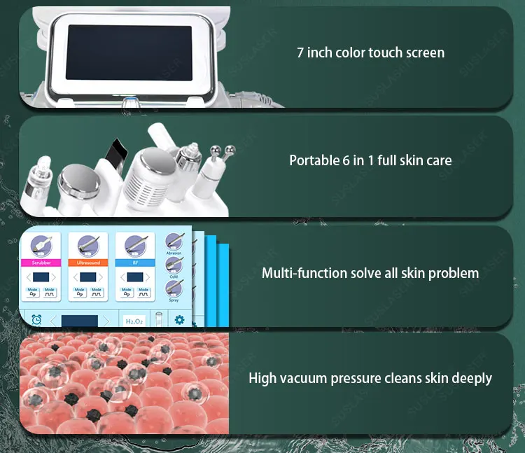 Hottest 8 in 1 Multifunction Hydro Microdermabrasion Machine oxygen jet/ Oxygen Facial Machine