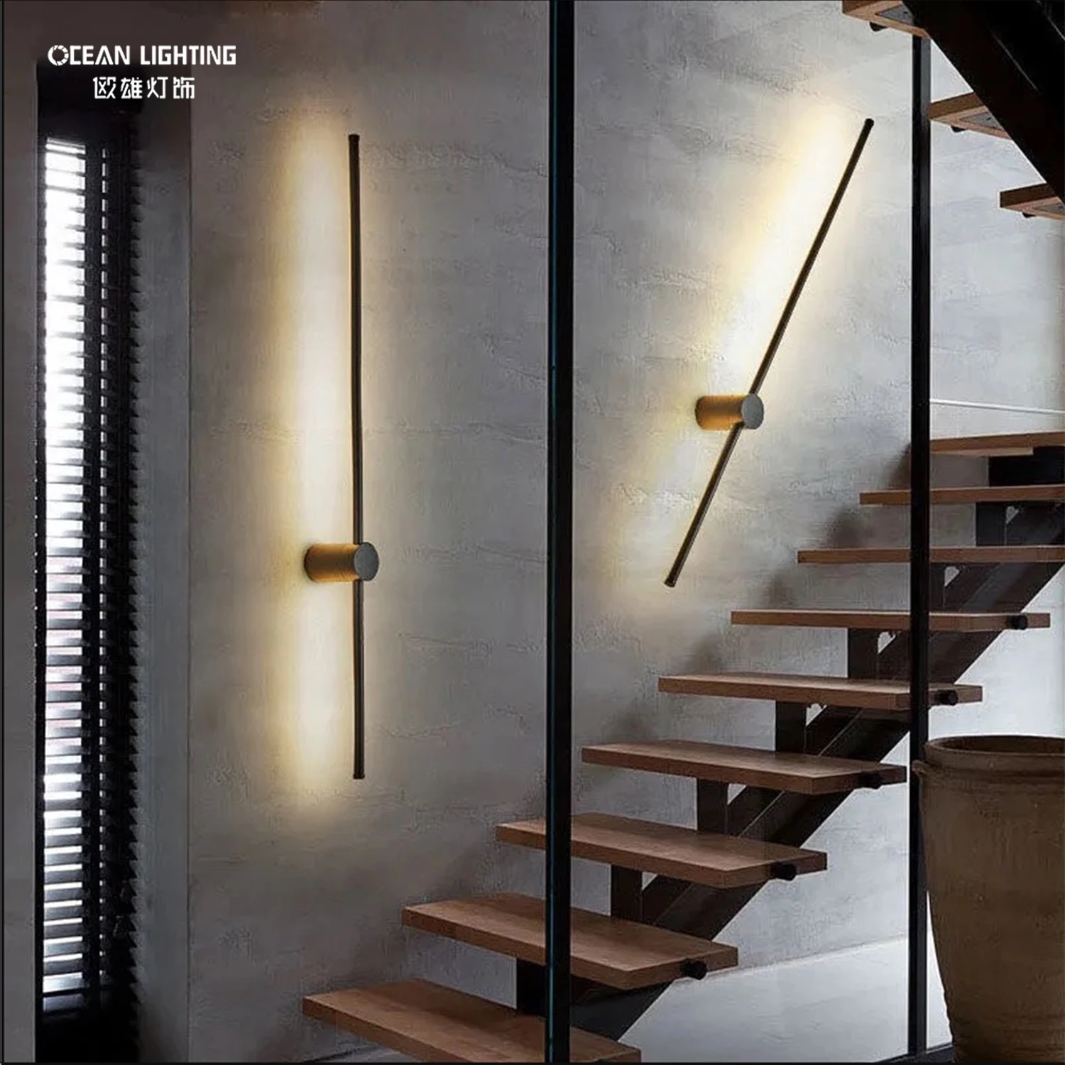 Indoor Hotel Home Decor Wall Led Sconce Black And Gold Bedside Mounted Lamps Fixture Minimalist Modern Wall Lights