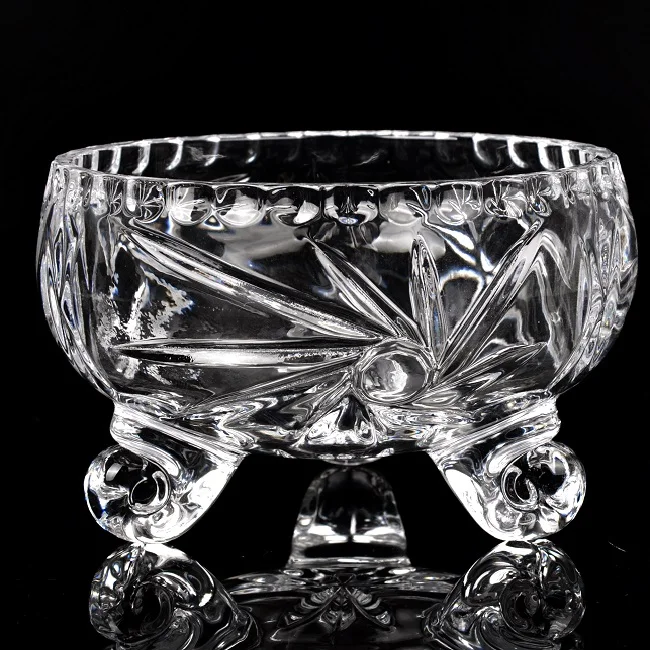 Green Fruit Snack Wholesale Large Big Small Glass Dessert Plate Bowls Set For Kitchen