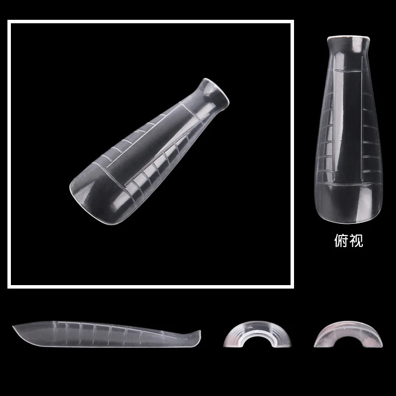 Hot Sale Stylish Transparent 100pcs Sizes Box Clear Tips Nail Crystal Full Cover Nail Tips With Scale