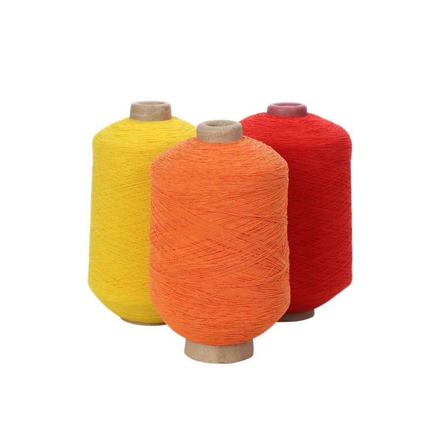 elastic rubber spandex covering yarn elastic rubber double covered polyester thread latex yarn