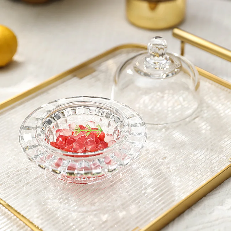 Стеклянная чашка для птичьего гнезда с крышкой Прозрачная Чаша димсама креативная сахарница миска тремеллы Нежный набор суповая