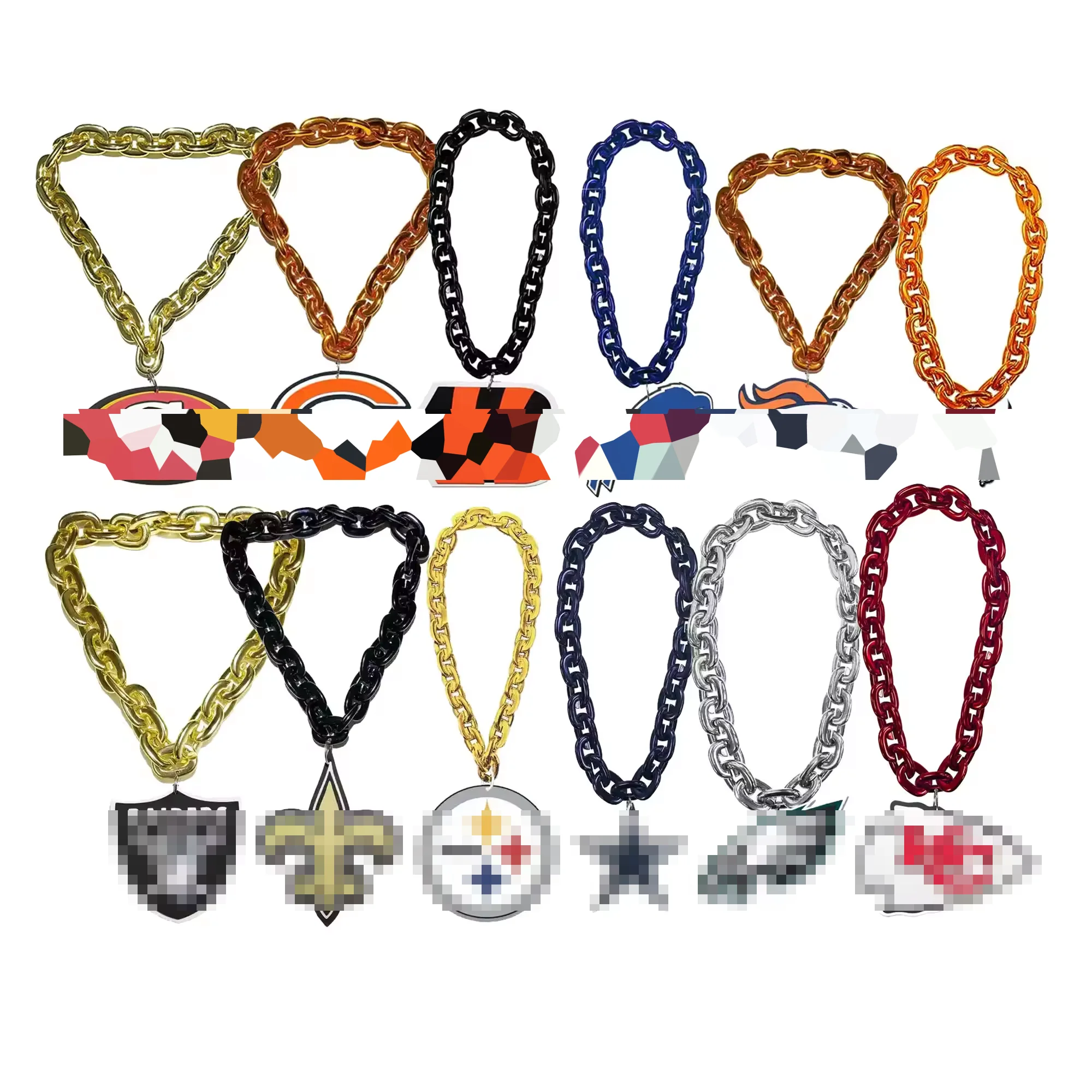 Wholesale Fanfave Fanchains Teams Loge Oversized 3D EVA Foam Football Baseball 32 teams fan chain craft