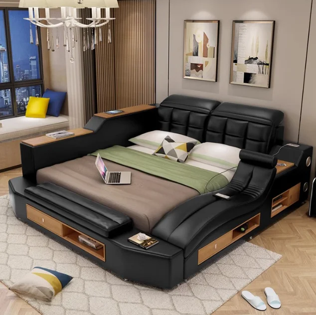 Wholesale Customize Modern Multi-function Storage Bed Furniture Bedroom Home Furniture Bedroom Sets  King Size Bed