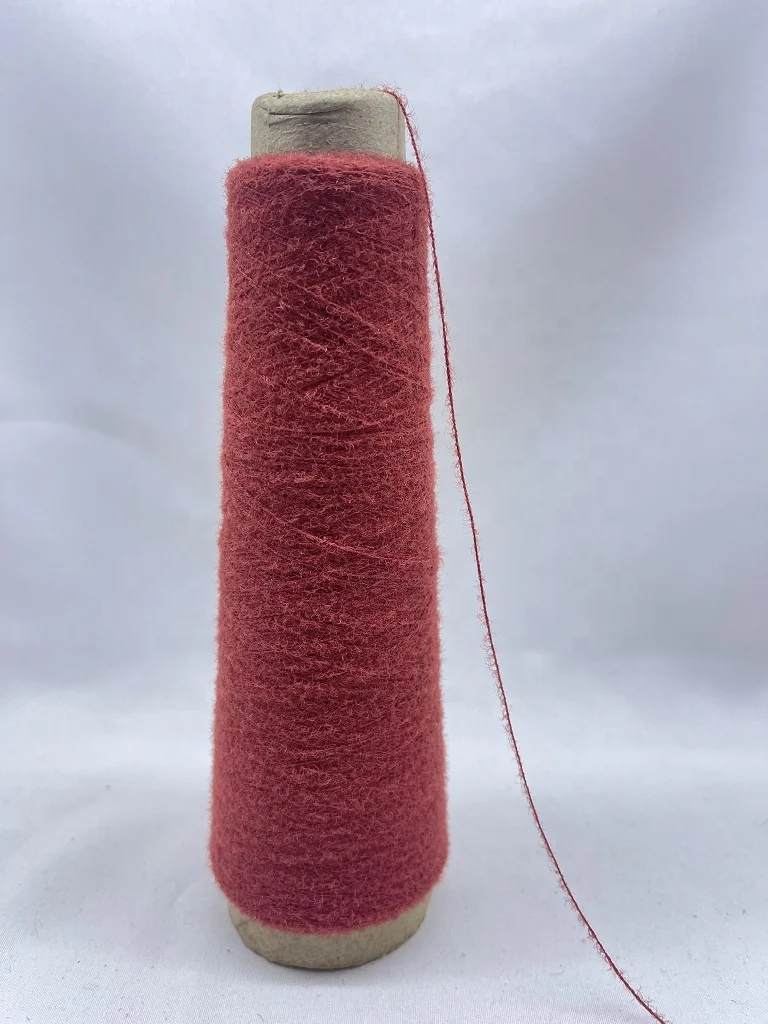 Wholesale Nylon 0.7 Peach Red Plush Fluffy Mink Fur Crochet Line Yarn For Knitting Machine
