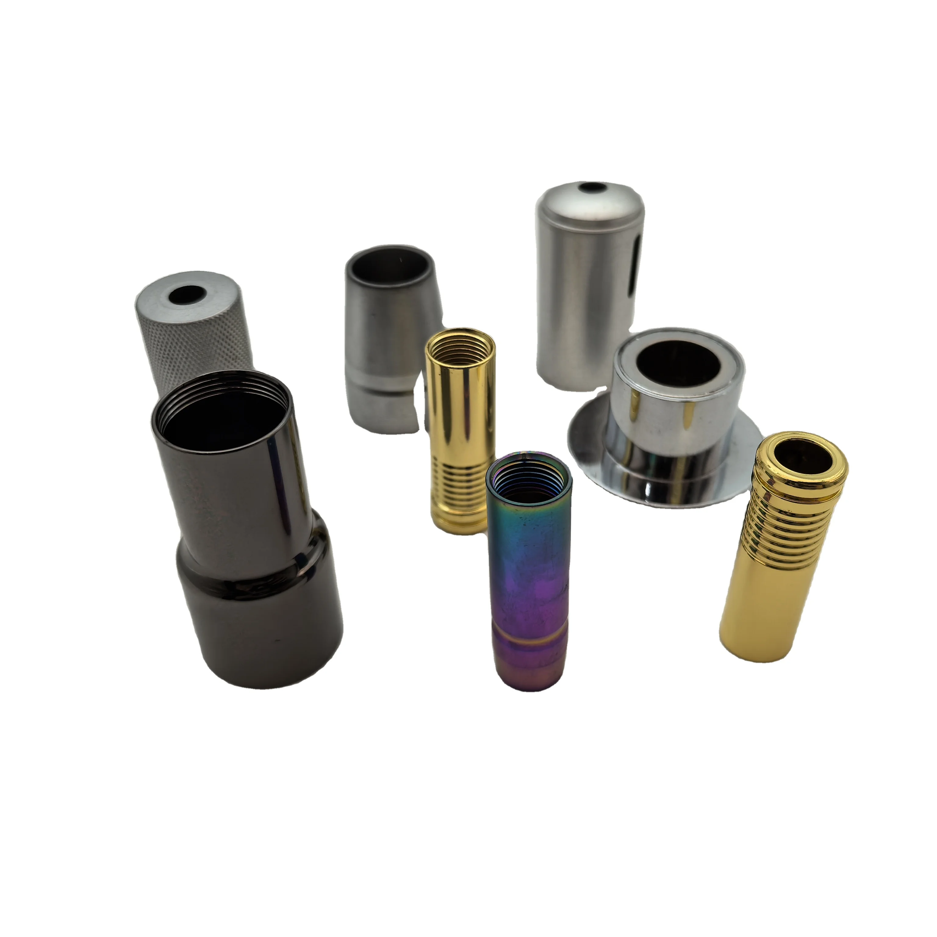 Good Quality Brass Aluminum machining Parts Stainless steel shaft machining services Aluminium alloy anodized gold blue
