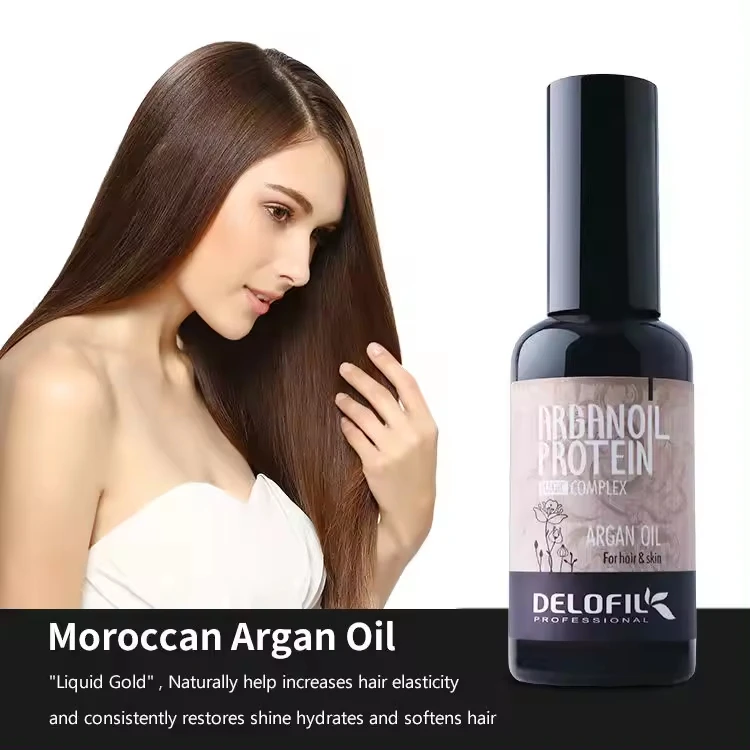 Wholesale manufacturer Delofil Organic Argan Oil Hair Serum Essential Hair Oil Treatment Nourish Repair Hair argan Oil oem/odm