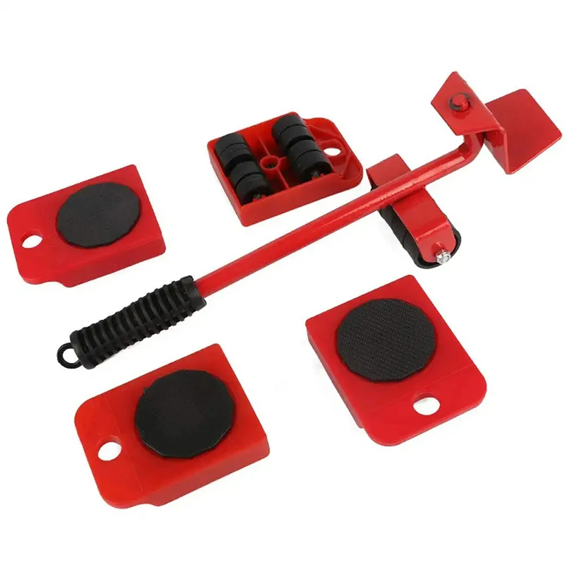 Heavy Duty Furniture Lifter Easy to Move Slider 5 Piece Mobile Tool Set Furniture Appliance Mover Roller and Lifting System