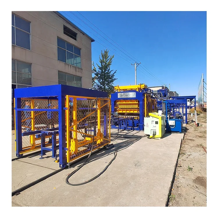 QT15-15 big automatic concrete hollow block paver brick curb stone making machine in China block machine factory