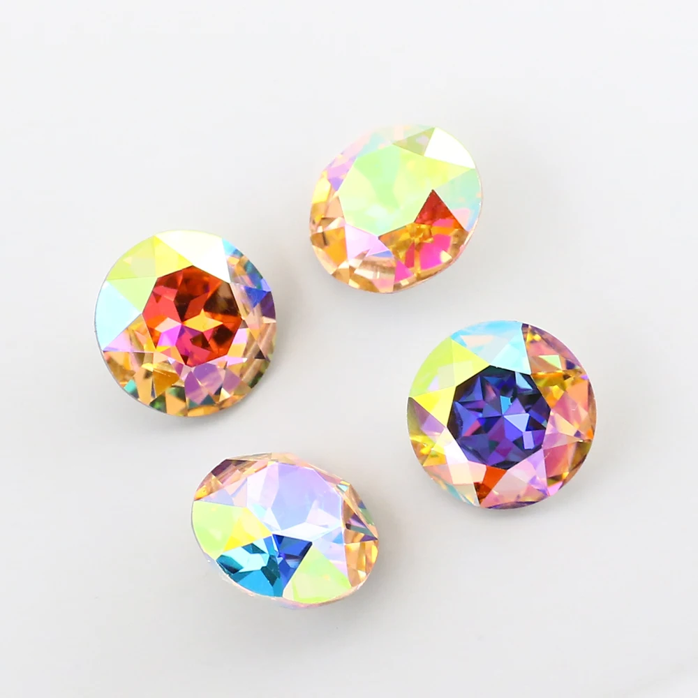 loose  crystal AB diamond rhinestones colorful crystal  round fancy stone (60504548860)