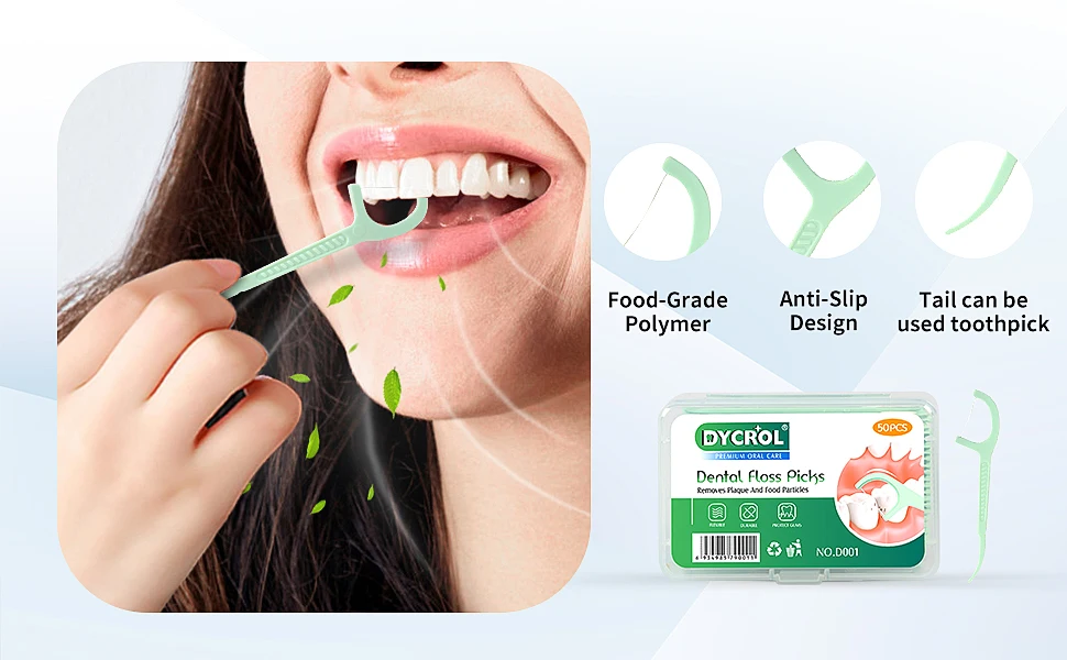 DYCROL 150 PCs dental floss toothpick pack of 3 boxes teeth cleaning teeth floss pick 