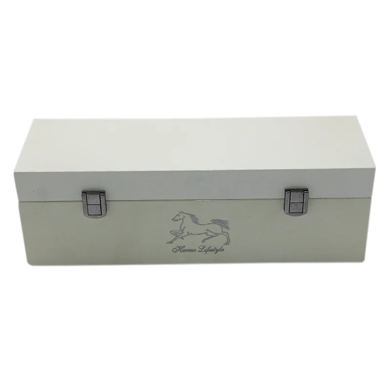  Professional White Color High Glossy Wine Wooden Packaging