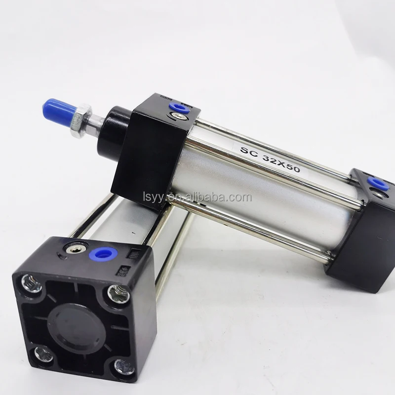 SC32 Series pneumatic cylinder Bore 32mm Stroke 25-1000 double acting aluminum air cylinder