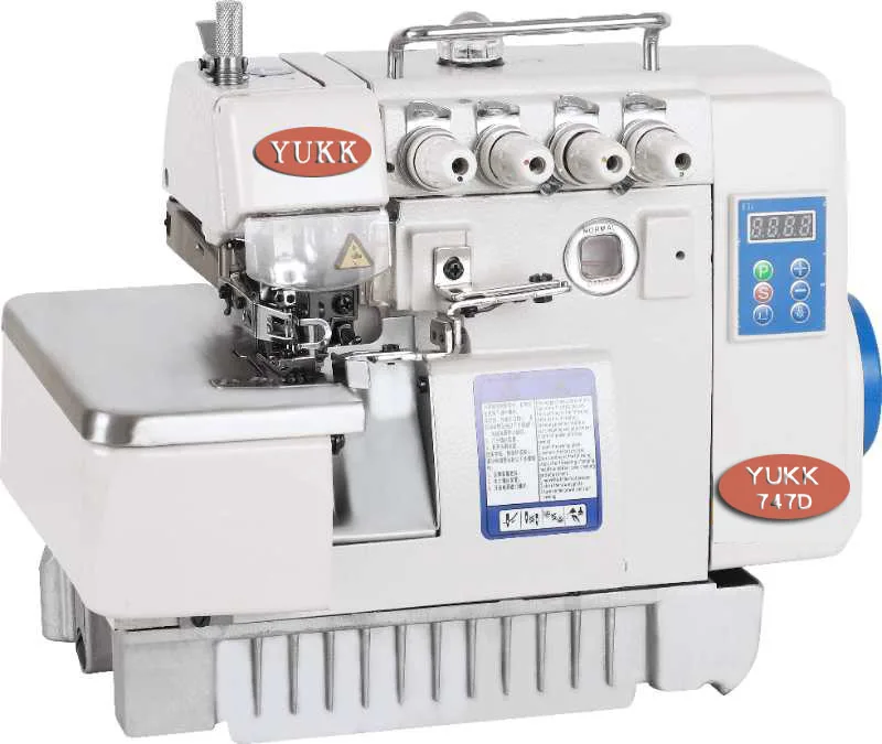 1 Set High-Speed 747D Overlock Industrial Sewing Machine New Condition for Manufacturing Plant Leather Use Motor Core Component