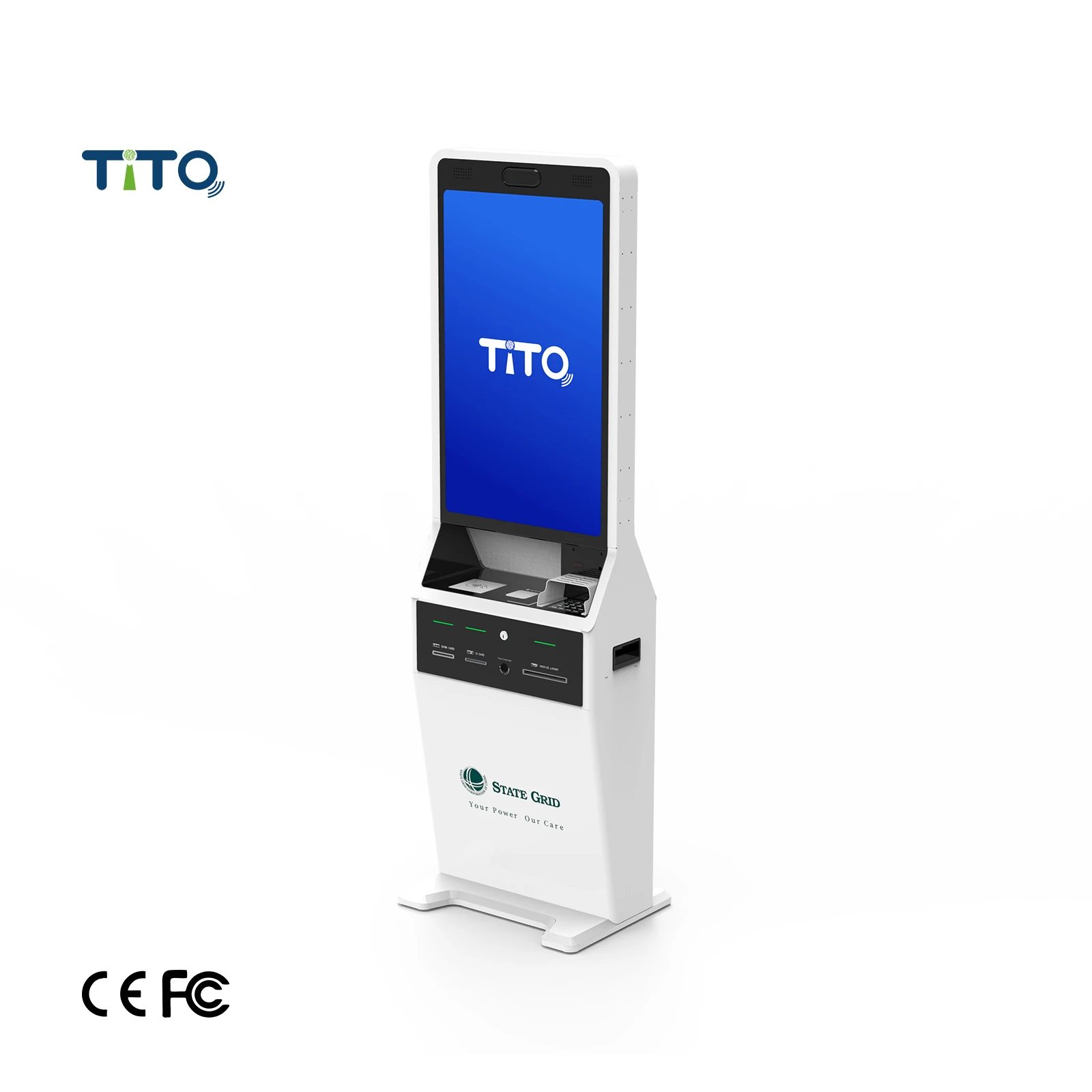 Government Self Service Kiosk Report Printing Machine Floor Stand Services Terminal