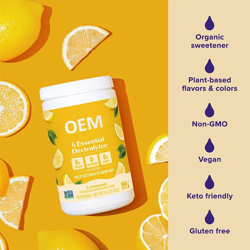 Best Factory Price of  Sports Nutrition Electrolyte Drinks Essential Amino Acids Supplement Sugar Free Electrolytes Powder