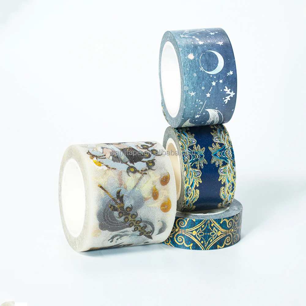Wide anime Stickers Masking Washi Tape With Logo decorative washi tape custom printing Color DIY hand account tape