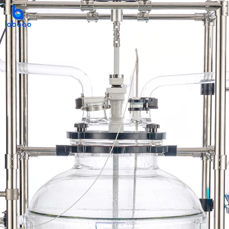 Laboao 200L semi-automated double-layer filter jacketed glass reactor for precise temperature control