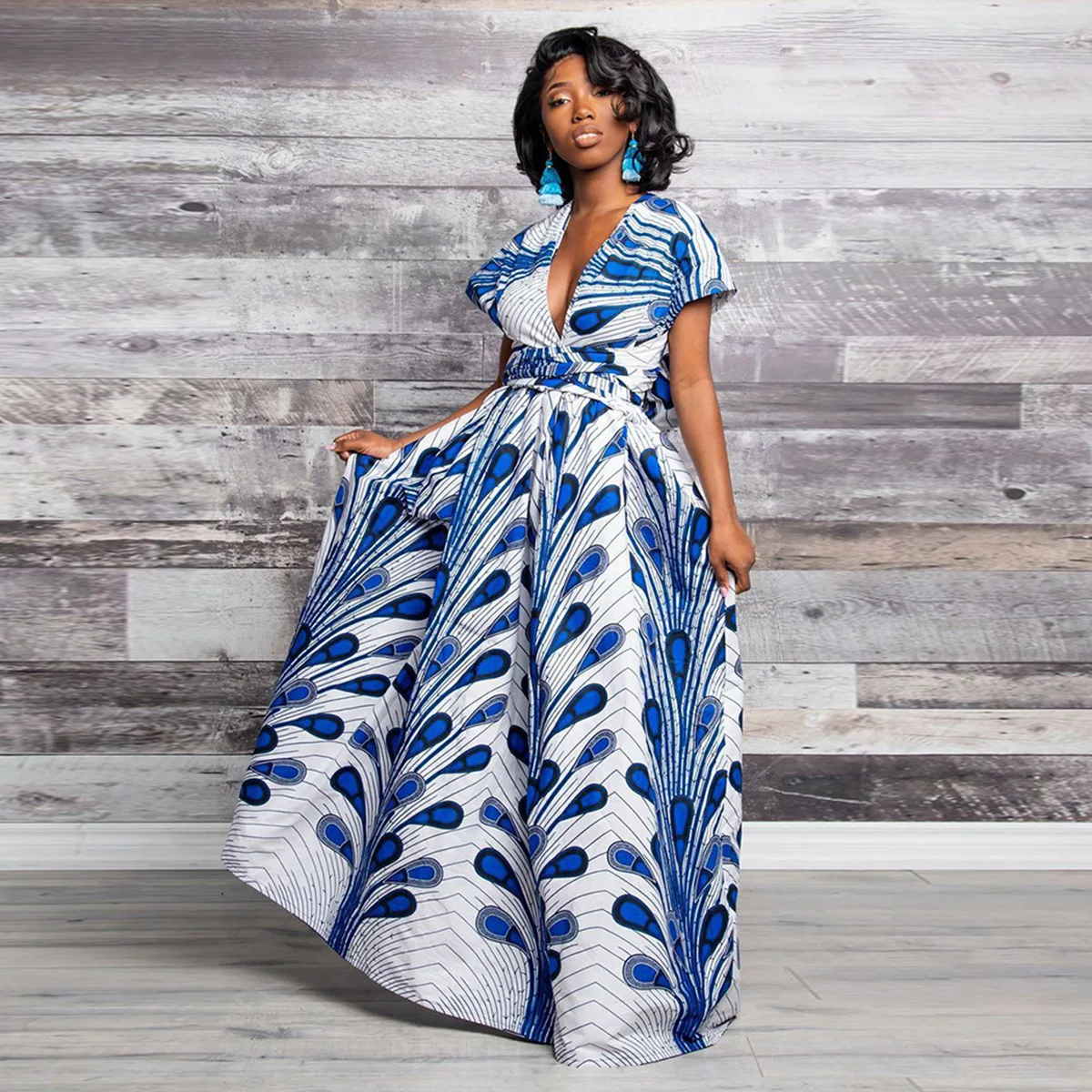 2021 latest new fashion traditional in kenya maxi evening dress  girls fashion kitenge dress african women clothing