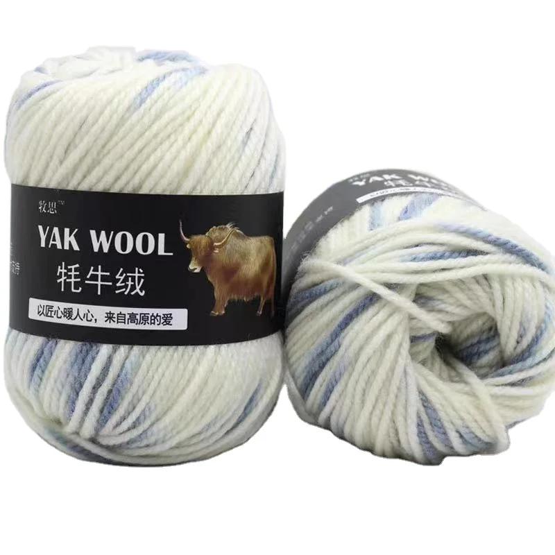 Wholesale Multicolor  Acrylic Blended Yarn Wool Cotton Hand Knitting