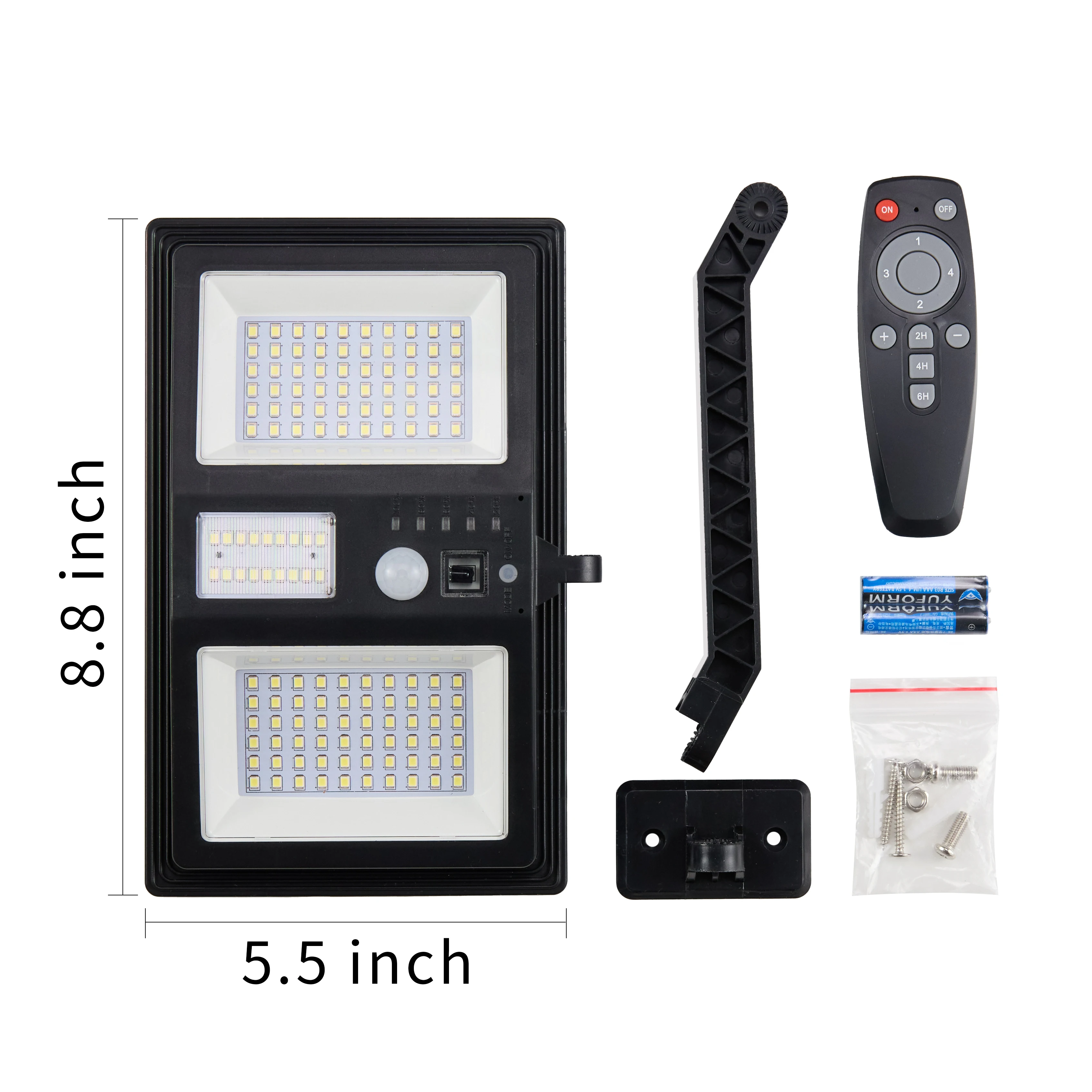 Solar Lights Outdoor 138 LEDs Waterproof 4 Mode Solar Flood Light with Remote Control Security Motion Sensor Light