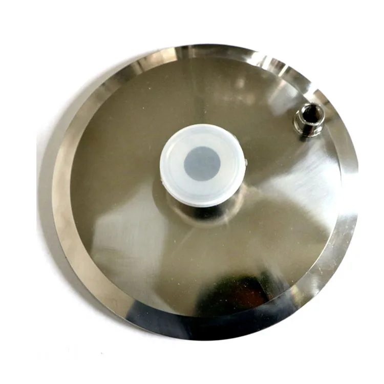 SS304 Tri-Clamp flat end cap lid with NPT port with triclamp ferrule opening