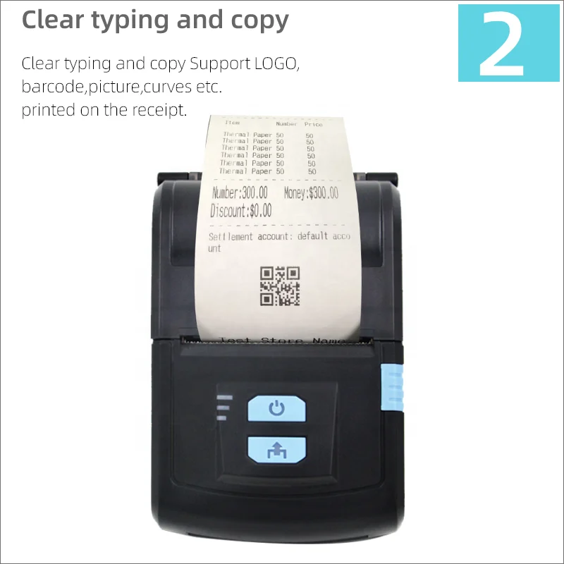 
Portable Wifi Blue tooth Roll to Roll Shipping Label Thermal Mobile Printer WH-M07 