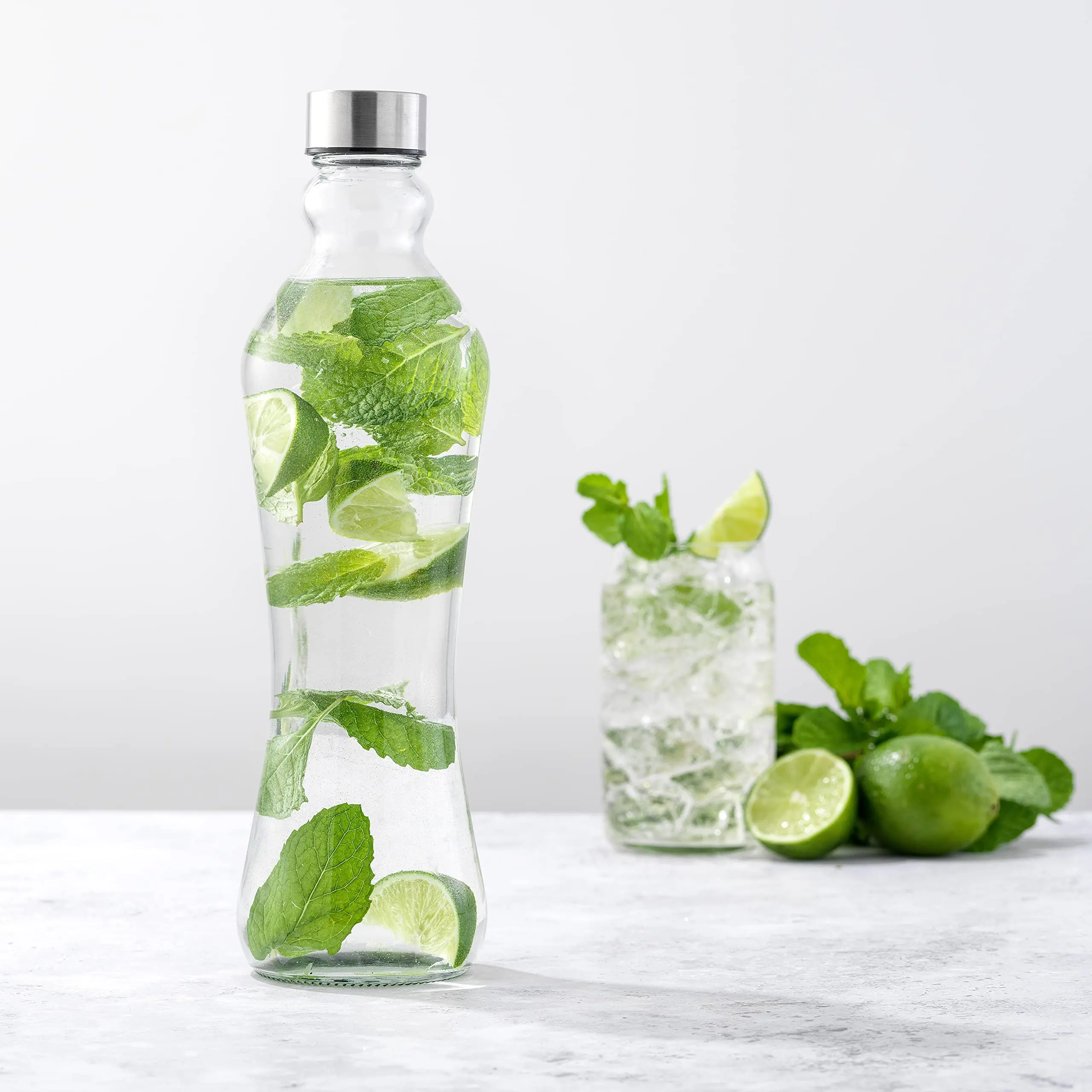 Ins Fashion 32oz Special Shaped Outdoor Sports Sealed Leak Proof Bpa Free Easy To Clean Glass Water Bottle