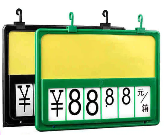 Пластиковый рекламный знак для супермаркета, цифровой рекламный дисплей, подвесной ценовой знак. Ценник для фруктов и овощей