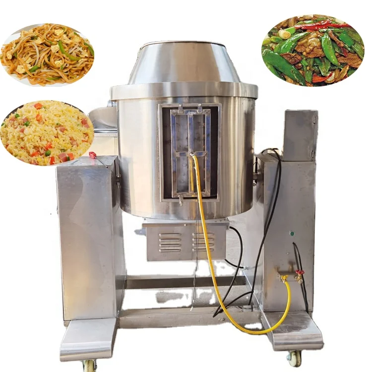 Industrial egg Fried Rice Cooking Machine  Automatic Non-Stick Pot Egg Fried Rice Cooker Drum Type Stir Fry Machine good price