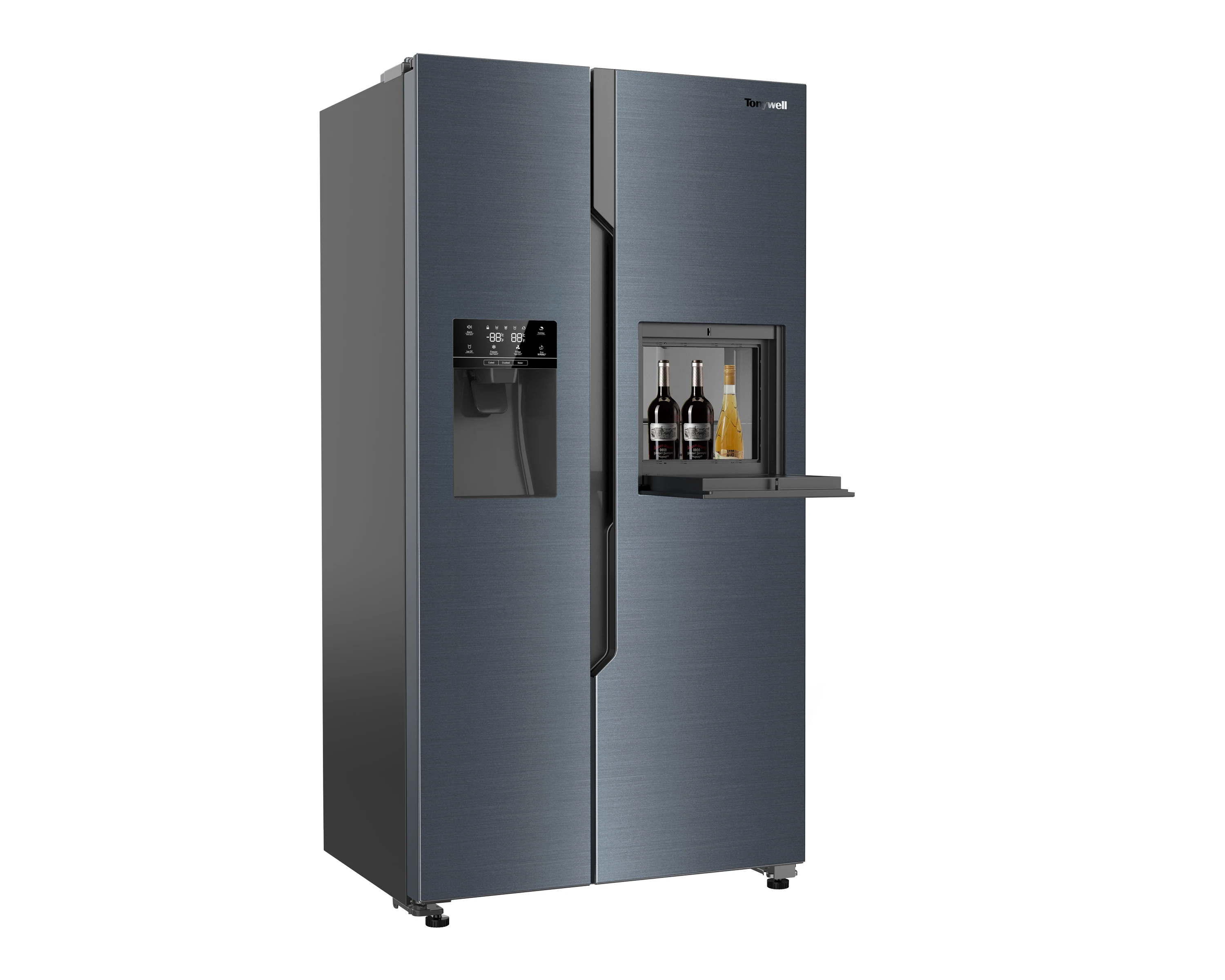 small MOQ low price EU Household appliance double door Frost Free refrigerator with water dispenser