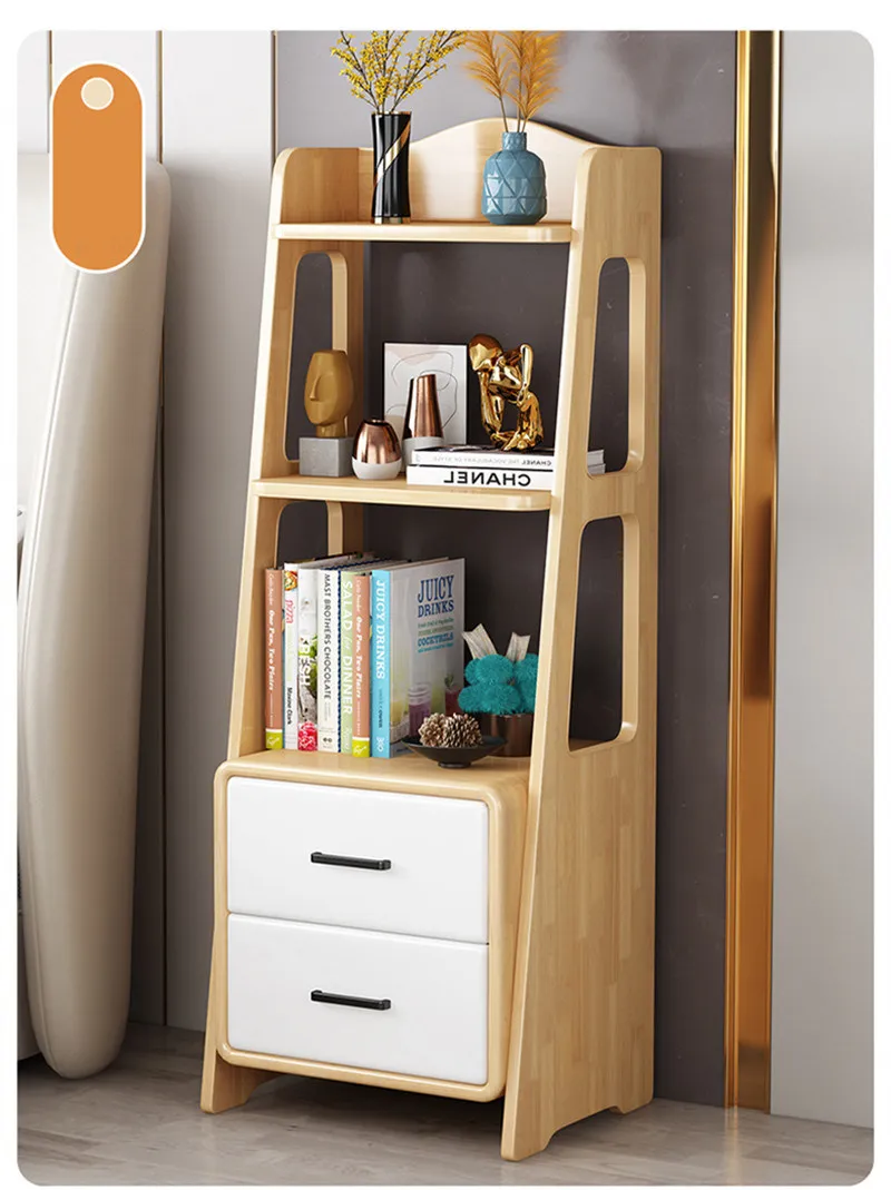 Small Trapezoidal Living Room Wood with Drawers Storage Cabinets 0005