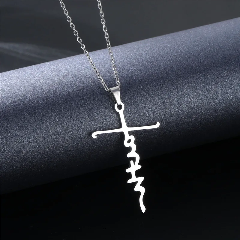 Shangjie OEM Hip Pop Jesus Cross Christian Wholesale Stainless Steel Necklace For Gift